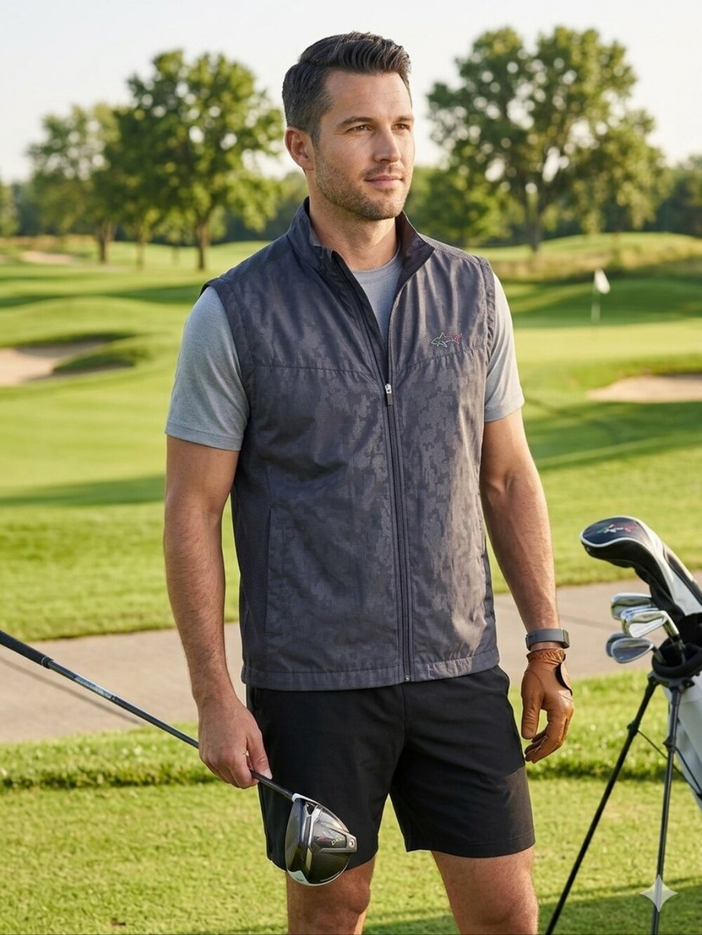 Greg Norman For Tasso Elba Vest Men's Golf Vest - Performance Layer
